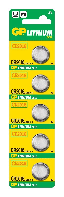 baterie GP CR 2016 3V 20x1,6mm