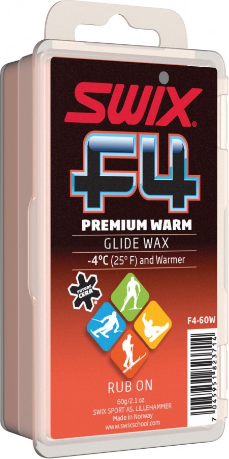 vosk SWIX F4-60W 60g -4°C a teplejší + korek