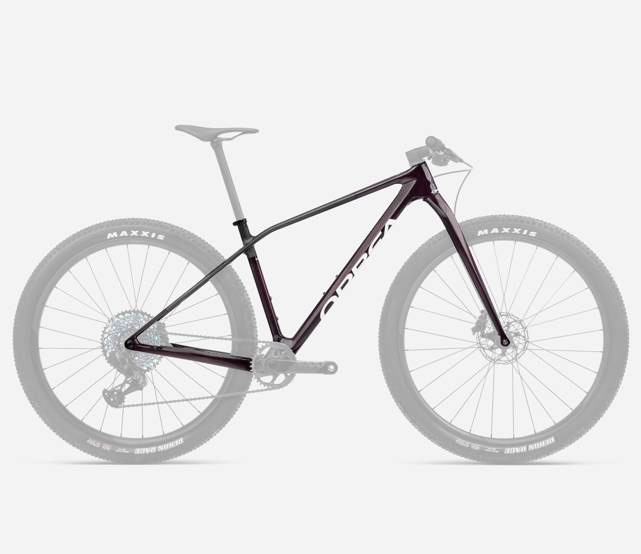 rám ORBEA ALMA OMX + Spirit Fork (2024) wine red carbon view/carbon raw