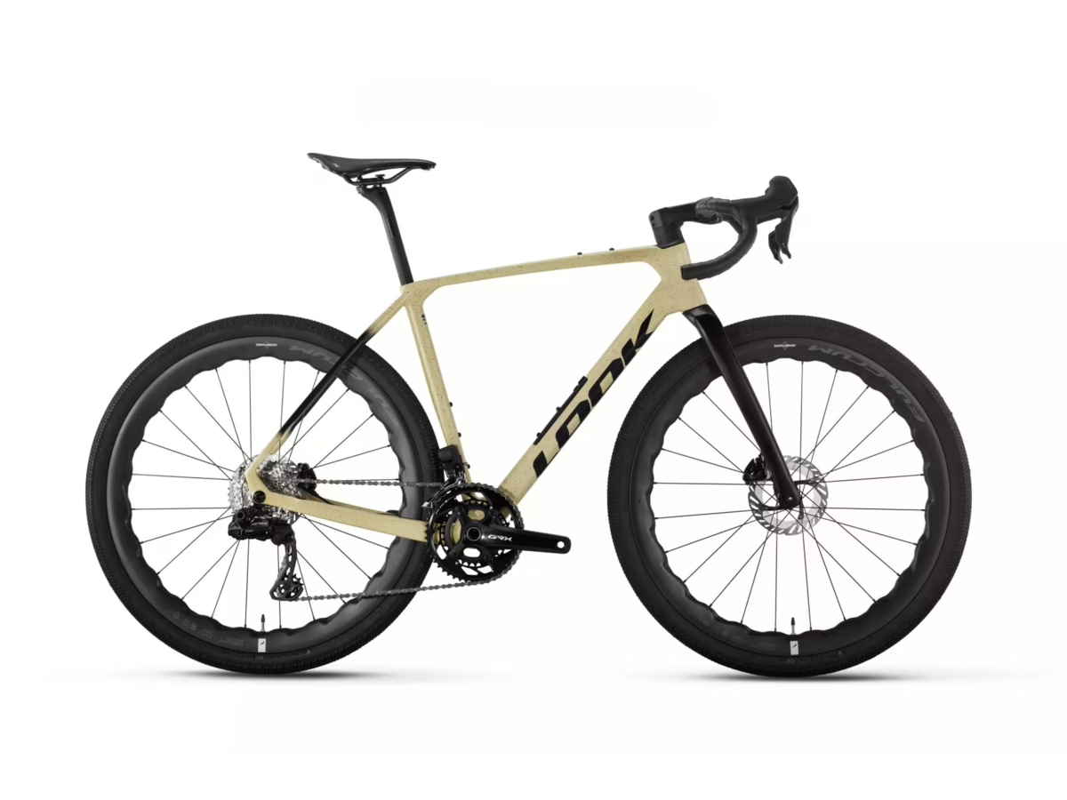 LOOK G85 Speckled Sand/Black Shimano GRX Di2 2X12 Fulcrum Soniq
