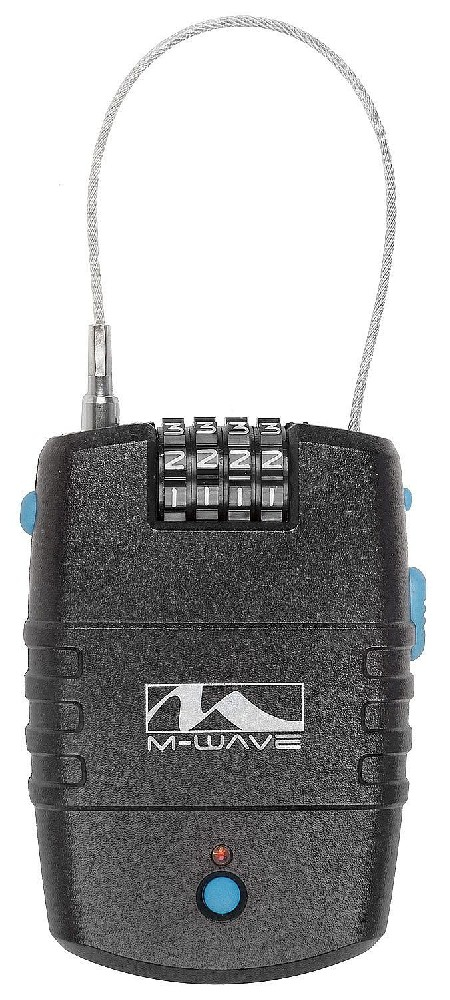 zámek M-WAVE lankový s alarmem 600x2,0mm