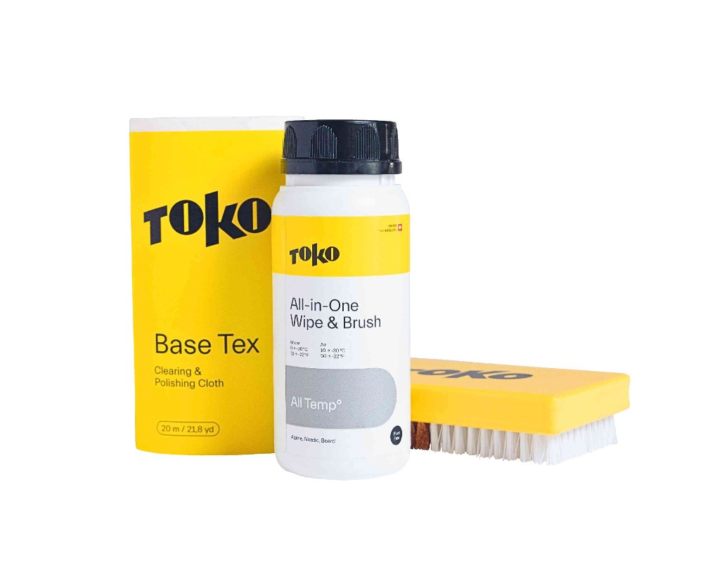 sada TOKO All-in-One Wipe - Brush kit pro údržbu s