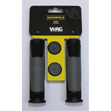 gripy WAG double D černo/šedé 125mm