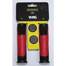 gripy WAG double D černo/červené 125mm