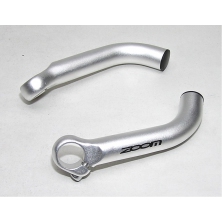 rohy ZOOM oblé krátké stříbrné matné