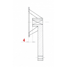 kliky 1-převodník 127mmx 36z Fe černé čtyřhran kryt