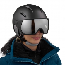 lyžařská helma SALOMON Icon 2 Visor black/silver 20/21