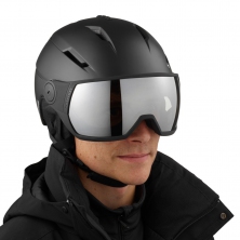 lyžařská helma SALOMON Pioneer Visor black/silver 20/21