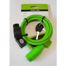 zámek BTA lanko 1500x8mm spirála zelený