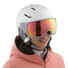 lyžařská helma SALOMON Icon 2 Visor Photo white/red 20/21
