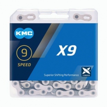 řetěz KMC X-9 silver/grey 114čl