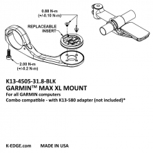 držák computeru K-EDGE Garmin Max XL Mount 31,8 black