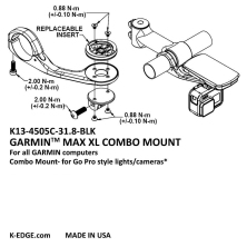 držák computeru K-EDGE Garmin Max Combo XL Mount