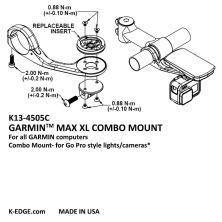 držák computeru K-EDGE Garmin Combo Max XL Mount 35,0