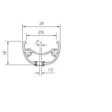 ráfek MACH MTB 29" KLIXX Disc black 32H + nýt