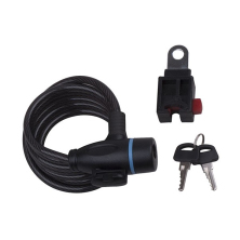 zámek PRO-T lanko 1500x6mm spirála černý