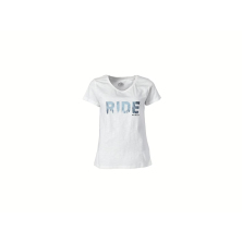 Dámské triko GHOST Casual Line Ride White/Ice Blue - L