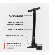 pumpa LEZYNE Macro HV Floor Drive DV Flat black